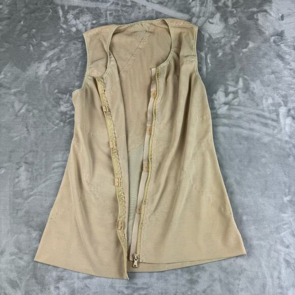 Unbranded Shaper Vest Men's and Women's Compression Top‎ Size L Nude Zip (0706) - Picture 2 of 8